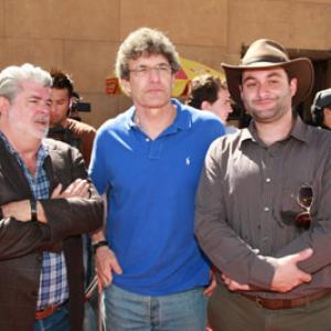 George Lucas Alan Horn and Dave Filoni at event of Star Wars The Clone Wars 2008
