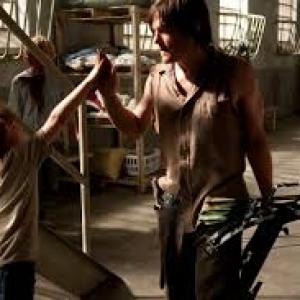 Luke and Norman Reedus The Walking Dead Season 4