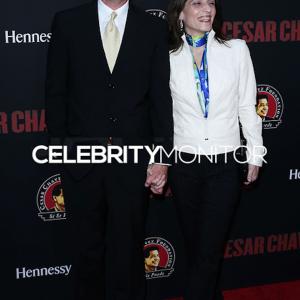 Jack Holmes with his wife Anna Marie at the premiere of Cesar Chavez in Los Angeles at the TLC Chinese Theater on March 20 2014