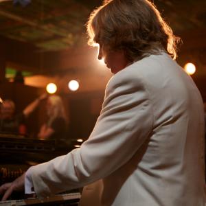 Jack Holmes at the piano on the set of Live At the Foxes Den