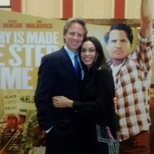 Jack Holmes with Rosario Dawson at the Bakersfield, CA premiere of 