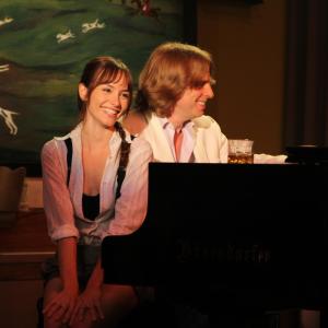 Jocelin Donahue and Jack Holmes at the piano in 