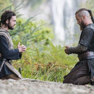 Still of Travis Fimmel and George Blagden in Vikings 2013