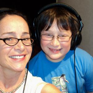 Matthew Jacob Wayne with voice director Stevie Vallance at Salami Studios in Studio City CA working on Matthews voice over role as Little Nutbrown Hare on Disney Juniors Guess How Much I Love You  The Adventures of Little Nutbrown Hare a Home Plate Entertainment Production