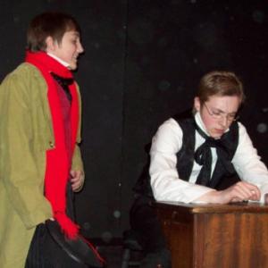 Chad as Scrooge, his brother Callum as Nephew Fred Winter 2011