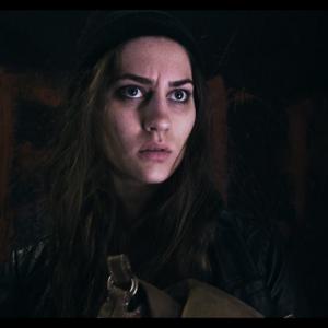 Color correction still of Morgan Stephens on the set of Quinn