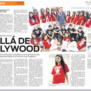 Newspaper article of the IMTA crew '09, on our way to Los Angeles.