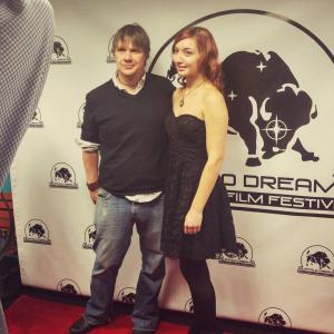 With actress Sam Jindra at the Buffalo Dreams Fantastic Film Festival