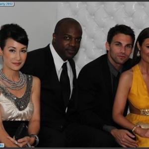 Pamm Riddle Darwin Harris Eric Fellows and Lily Melgar at The Bay Daytime Emmy after party at Confidential in Beverly Hills
