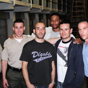 From left: Marty Johnson (Creator), Paul J. Alessi (Tompkins), Reuben Steinberg (D.P.), David Ramsey (Troy Stonebreaker), Alex Ranarivelo (Director) and Steven Gaswirth (Police Officer 2). Photo taken on the set of Central Booking.