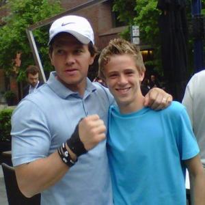 Dale Whibley with Mark Wahlberg in Toronto