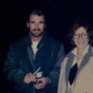 James Brolin and Katherine 1988 on set of 'Finish Line'