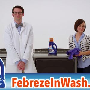 Nathaniel with Becca Kloha Strand in a still from Febreze's 