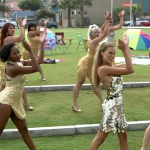 FEARLESS Flashmob Scene Kailyn lead singerdancer in the white gold