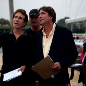 John Shea and David de Roos with Director Joel Strunk on the set of Anatomy of the Tide