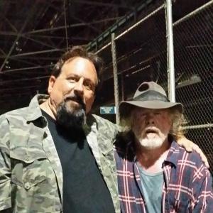 BIG JOHN KAP AND NICK NOLTE ON THE SET OF  A WALK IN THE WOODS