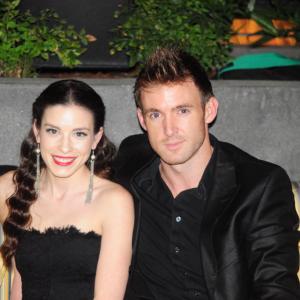Lauren Calaway and Scott Ford at Lauren Elaine The Black Label premiere in Hollywood