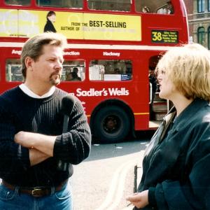 Douglas Wester on location in London for Western Union inflight video