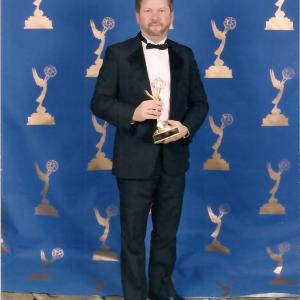 Douglas Wester receiving Emmy Award as Senior Producer for Outstanding Informational Programming 2003