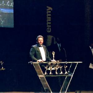 Douglas Wester receiving Emmy Award as Senior Producer for Outstanding Informational Programming 2004