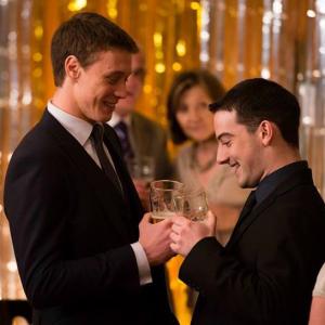 Still of George MacKay and Kevin Guthrie in Sunshine on Leith 2013