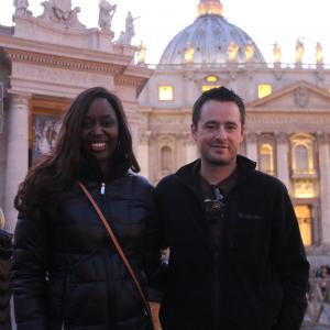 Sean Bloomfield and Immaculee Ilibagiza in Rome Italy