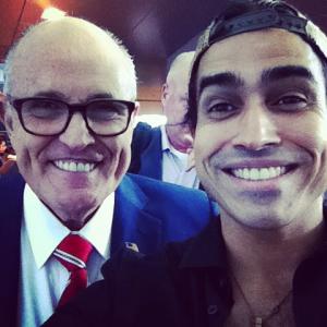 Rudy Giuliani and Joey Huertas 2015