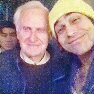 DIrector Joey Huertas with legendary director John Boorman Deliverance Excalibur Point Blank THe Emerald Forest Exorcist 2 at film premiere 2015
