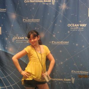 On the red carpet at Filmcom