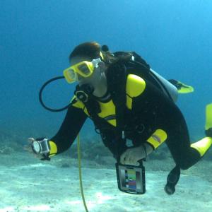 Shooting GoPro HERO2 Camera for Ocean Mysteries Coral episode with Coral Research Foundation