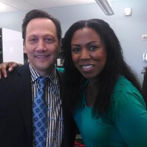 On set for The Real Rob with Rob Schneider