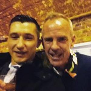 Joe Wheeler with Fatboy Slim at a private event in London.