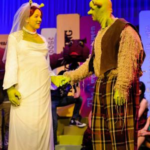 Shrek and Fiona Grant Measures and Sara Gilbert