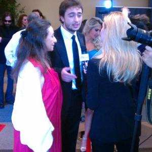 Petros Antoniadis with Maria Vlachaki at the closing night of the 5th Los Angeles Greek Film Festival for the presentation of the Short Film ALTER