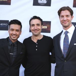 Robert Santiago, Chris Connell, and Matt Kohler at The Guardsmen (2014) premiere