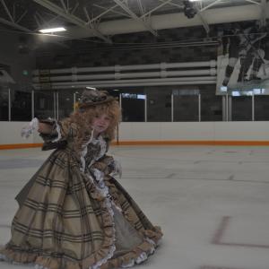 3 1/2 years old Rosanna as Young Maria Antoinette on Ice. Costume custom-designed and custom-made by Oxana Foss
