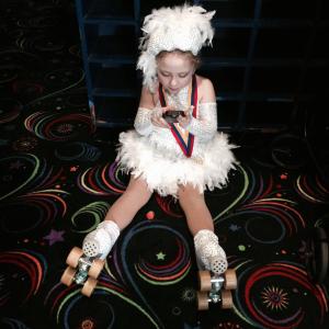 2014 California State Games Roller Skating Competition. Costume custom designed and made by Oxana Foss