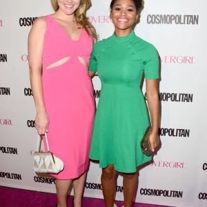 Shalyah Evans L and Tanisha Long attend Cosmopolitans 50th Birthday Celebration at Ysabel on October 12 2015 in West Hollywood California