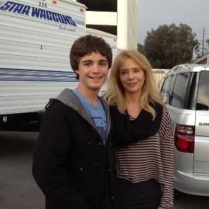 Devon Bagby and Rosanna Arquette on the set of Ray Donovan