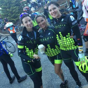 Multi talented super model Melanie Hincapie, NLP expert of native coding Lisa Christiansen and friends preparing for the exciting and challenging Gran Fondo Hincapie.