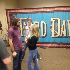 Dr Lisa Christiansen consulting lead singer Mac Powell of Third Day