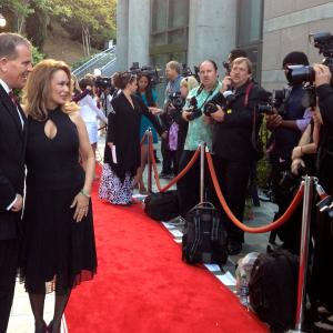 Lisa Christiansen shares the Red Carpet with James VanAllen Bickford IV at the Genii Awards