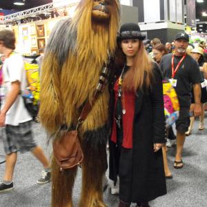 Alex from The League of Honor with Chewbacca at Comiccon International 2011