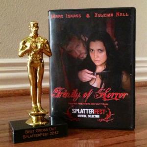 Nominated for Best Actress Zulema Nall on Award wining Short Film. Trinity Of Horror Splatterfest 2012