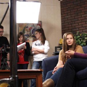 Kate Monger and Payton Nesby in filming