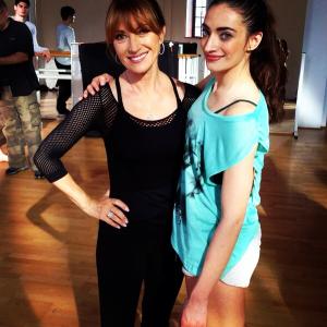 Anabel Kutay on the set of High Strung with co-star Jane Seymour
