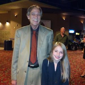 Percy (Robert Works) and Young Harper (Kaelynn Wright) at screening of Mulberry Stains