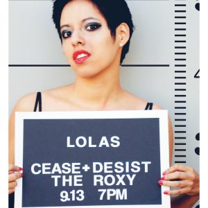 Promo for Lolas performance at The Roxy