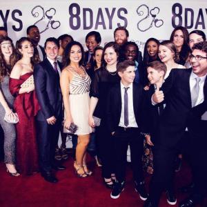 Cast&Crew of 8 Days. Red carpet movie premier at The Grove in Los Angeles, 09-09-14.