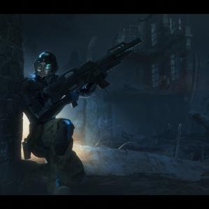The main protagonist a wouldbe Death Runner currently AWOL Jim Dover in action Concept for a personal project Reload
